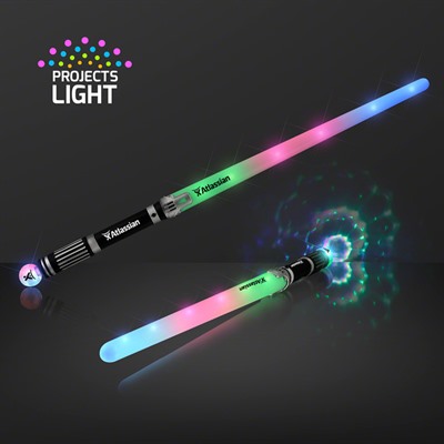 Short Saber Light Staff With Crystal Ball Handle
