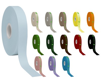 Single Colour Screen Printed rPET Satin Polyester Ribbon