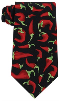 Small Chillis Theme Polyester Tie