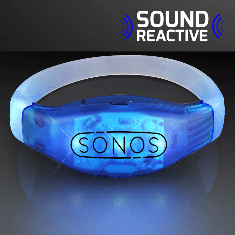 Sound Reactive Blue LED Flashing Bracelet