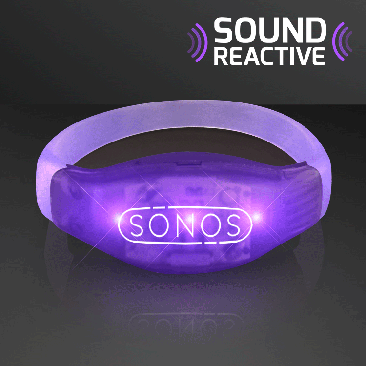 Sound Reactive Purple LED Flashing Bracelet