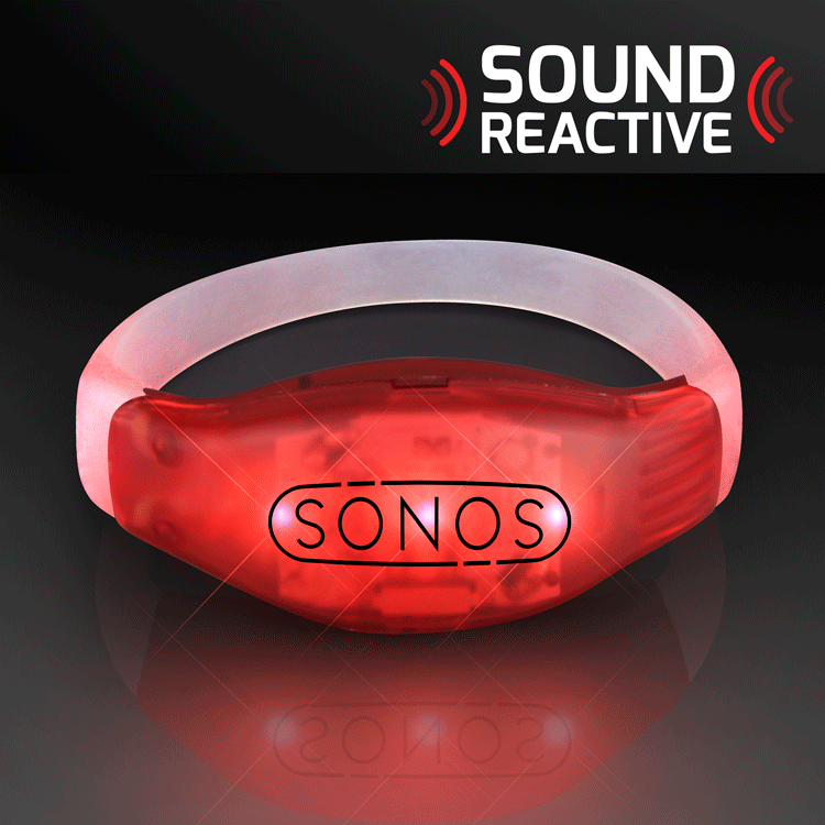 Sound Reactive Red LED Flashing Bracelet