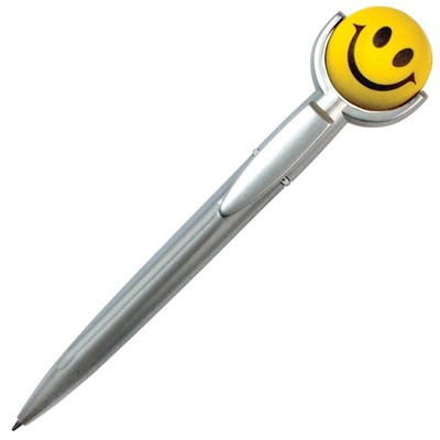 Squeezy Smiley Face Topped Pen