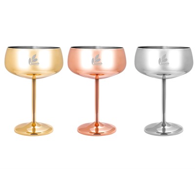 Stainless Steel Cocktail Coupe Glass