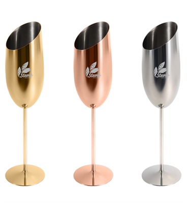 Stainless Steel Slanted Champagne Flute