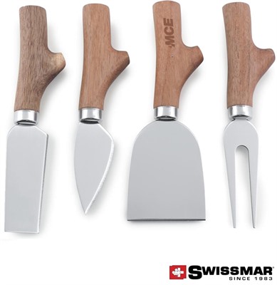 Swissmar® 4 Piece Acacia Handle Cheese Knife Set