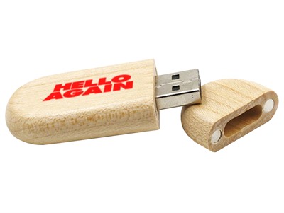 Synced 16GB Bamboo USB Flash Drive