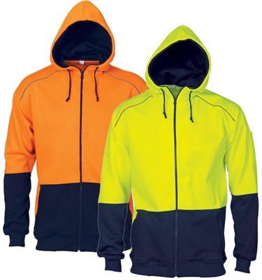 Tempo Hi Vis Contrast Piping Fleecy Hoodie