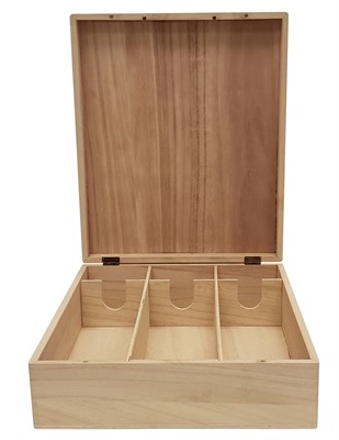 Triple Timber Hinged Box With Magnetic Closure