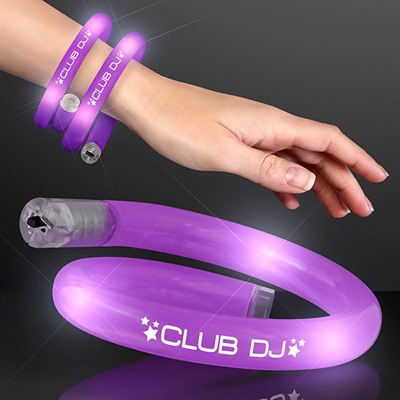 Tube Purple Wristband With Flashing LED