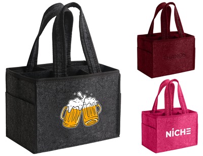 Vintara Felt Wine Tote Bag
