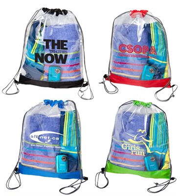 Visi Clear PVC Drawstring Bag