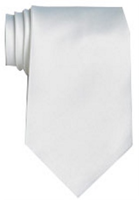 White Polyester Tie