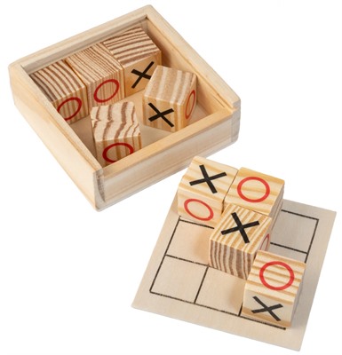 Wooden Timeless Tic Tac Toe Game