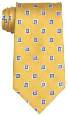 Yellow Mendoza Polyester Tie
