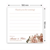 100x100mm White Sticky Note Pad - 100 Sheet