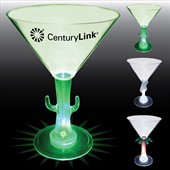 10oz Plastic Novelty Light Up Stem Martini Glass