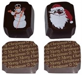 2 Piece Santa And Snowman Chocolate Box