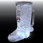 20oz 5 Light Clear Plastic Light Up Cowboy Boot Mug