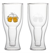 350ml Beer Bottle Double Wall Glass
