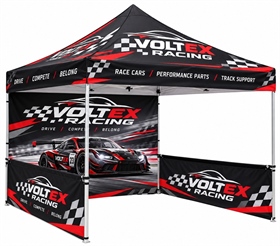 3m x 3m Custom Printed Gazebo With Back And Two Side Walls