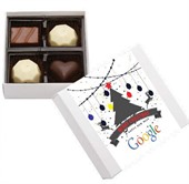 4 Piece Belgian Chocolate Box With Printed Sleeve