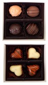 4 Piece Belgian Chocolate Box With Swing Tag