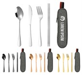 4 Piece Metal Travel Cutlery Set
