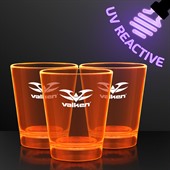 44ml UV Reactive Orange Glow Shot Glass