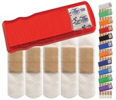 5 Pack Band AidsBranded 5 Pack Band Aids are convenient for home or travel. The easy to refill desig