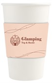 500ml Compostable PLA Single Wall Coffee Cup With Sleeve