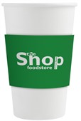 500ml Compostable Single Wall Coffee Cup With Sleeve
