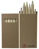 6 Mini Coloured Pencil Set