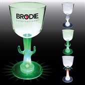 7oz Plastic Novelty Light Up Stem Wine Glass
