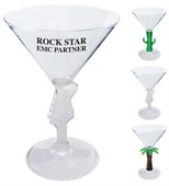 7oz Plastic Novelty Stem Martini Glass