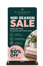 850 x 1400mm Fabric Banner Stand