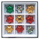 9 Piece Christmas Chocolate Stars Box