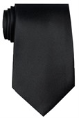 Black Polyester Tie