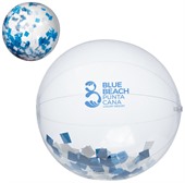 Blue And Silver Confetti Filled Beach Ball