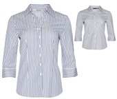 Bodie Ladies Sateen Stripe 3/4 Sleeve Shirt