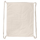 Bookworm Calico Drawstring Library Bag