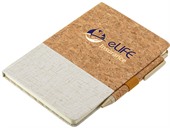 Cacey Cork & Linen Notebook With Pen