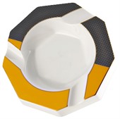Ceramic Octagon 3-Finger Cigar Ashtray