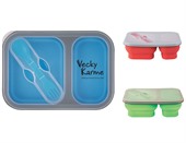Collapsible Lunch Box With Utensils