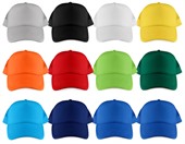 Coloured Front 5-Panel Mesh Trucker Cap