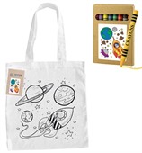 Colouring In White Calico Bag Short Handle No Gusset