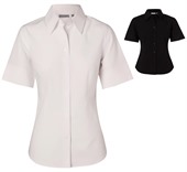 Cosmo Ladies Cotton/Poly Stretch Short Sleeve Shirt