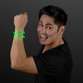 Cosmos Green Glow LED Laser Engraved Wristband