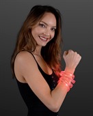 Cosmos Red Glow LED Laser Engraved Wristband