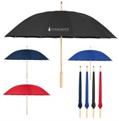 Crescent rPET Canopy & Bamboo Handle Umbrella